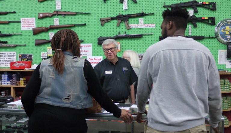 Larry Hyatt of Hyatt Guns in Charlotte, N.C. The store has seen steady sales to buyers concerned about their safety.