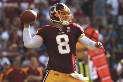 Ronald Martinez/Getty Images
Rex Grossman completed 21 of 34 passes for 305 yards and two touchdowns on Sunday in the Redskins'win over the Giants.