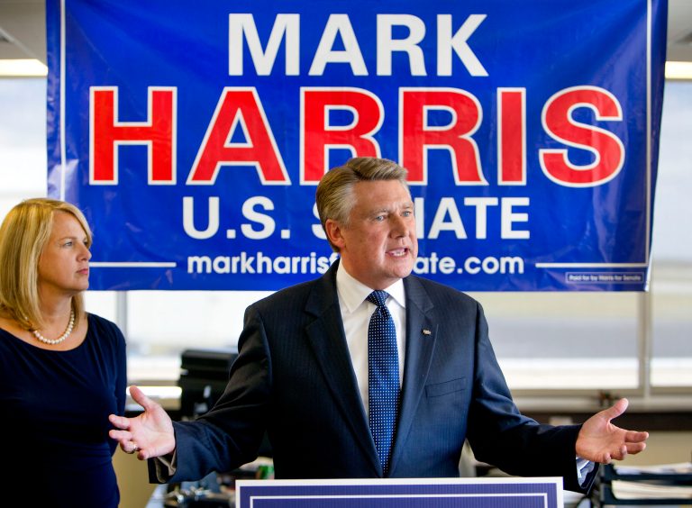 Former Republican presidential candidate Mike Huckabee announced Thursday he's endorsing Charlotte pastor Mark Harris in the GOP primary for North Carolina Senate. (AP/H. Scott Hoffmann)