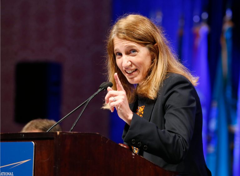 Health and Human Services Secretary Sylvia Mathews Burwell gestures during a meeting in White Sulphur Springs, W. Va.. (AP Photo/Steve Helber)