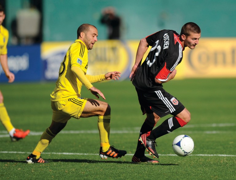 D.C. United midfielder Perry Kitchen won a national championship at Akron under Caleb Porter, who now coaches the Timbers. (Photo: Nick Wass/AP)