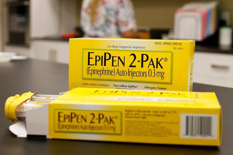 Lawmakers want to know if Mylan defrauded Medicaid by classifying the EpiPen as a generic drug. (George Frey/Bloomberg)