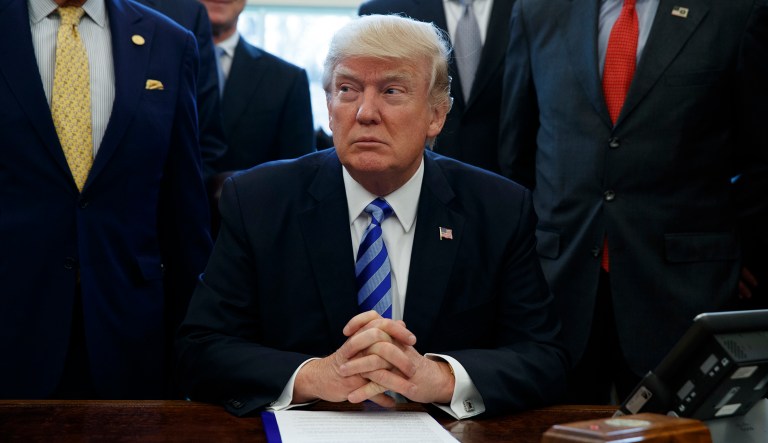 President Trump's disapproval rating has risen to a new all-time high of 60 percent, according to a new poll. (AP Photo/Evan Vucci)