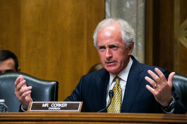 Senator Bob Corker, R-Tenn., speaks during a Senate Foreign Relations Committee, on nuclear proliferation, Inspections, and nuclear constraints, on Capitol Hill, Tuesday, August 4, 2015. (Graeme Jennings/Washington Examiner)