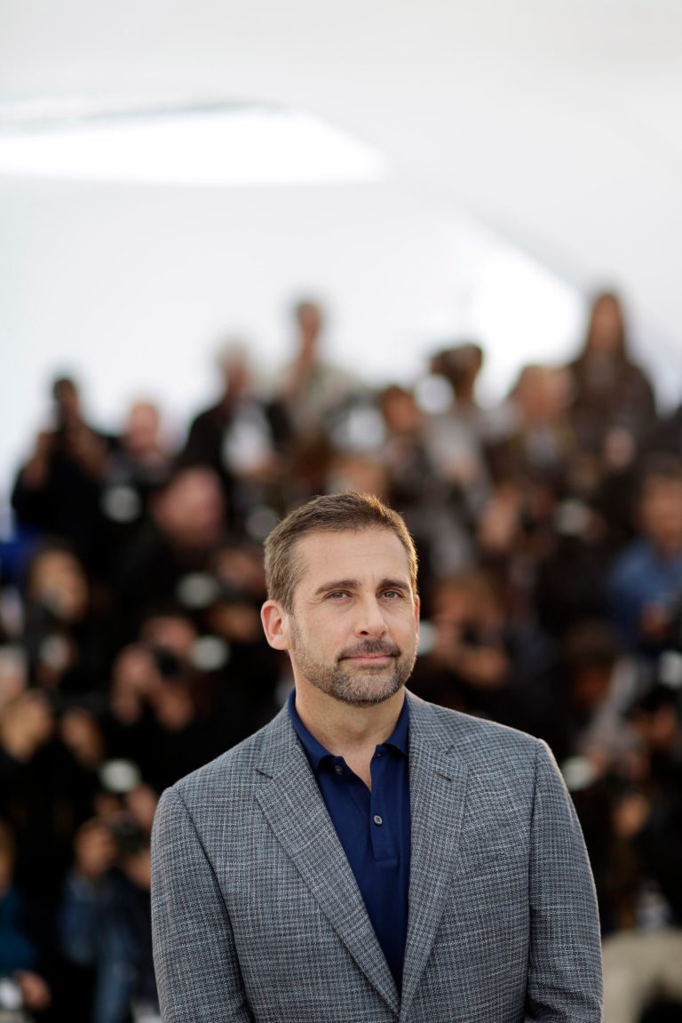 Actor Steve Carell poses for photographers during a photo call for Foxcatcher at the 67th international film festival, Cannes, southern France, Monday, May 19, 2014. (AP Photo/Thibault Camus)