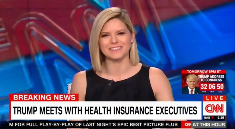 CNN anchor Kate Bolduan slipped up on the air Monday and called President Trump 