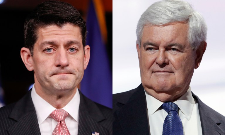 Among Democratic voters, the disapproval rating for House Speaker Paul Ryan (75 percent) is substantially higher today than Newt Gingrich's was in April 1995 (61 percent). (AP Photo/Pablo Martinez Monsivais)