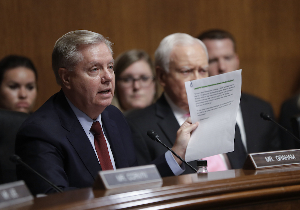 Graham Challenges Wray on Trump Jr.’s Emails