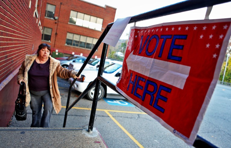Voters in West Virginia will have their say in the Democratic presidential primary Tuesday, with 29 delegates up for grabs. (AP photo/David Smith)