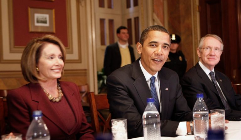 President Obama, Nancy Pelosi and Harry Reid repeatedly promised that the $787 billion economic stimulus program would jolt the economy into sustained growth. (AP File)