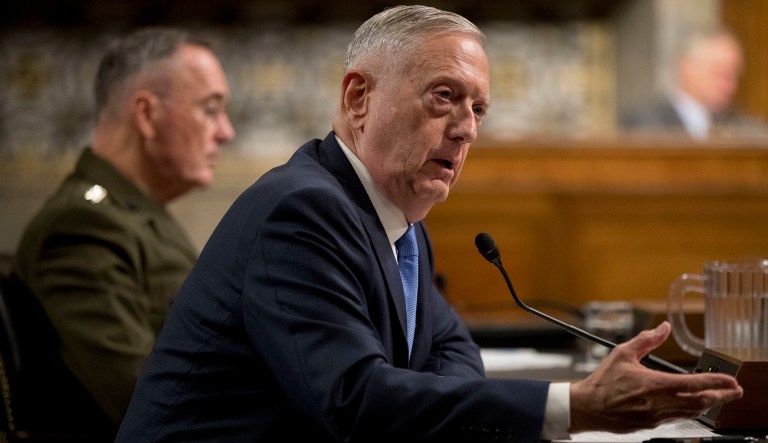 Lawmakers are pressing Defense Secretary Jim Mattis to provide more information on the Niger ambush to Congress. The incident left four U.S. soldiers dead. (AP Photo/Andrew Harnik)