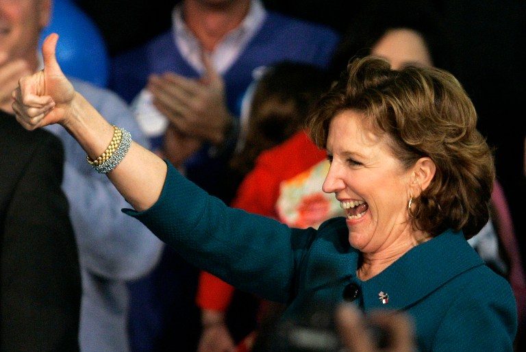 Incumbent Sen. Kay Hagan, D-N.C., leads all potential Republican challengers by double digits in a poll released Tuesday. (AP Photo/Gerry Broome)