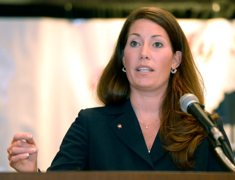 Democrat Alison Lundergan Grimes pocketed an endorsement from the Kentucky AFL-CIO on Tuesday. (AP File Photo/Timothy D. Easley)