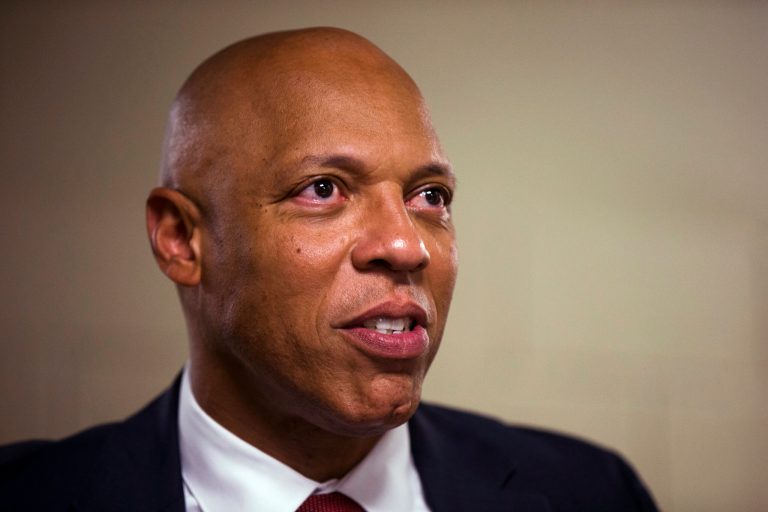 Phildelphia School Superintendent William Hite speaks with members of the media during the first day of school in Philadelphia. (AP/Matt Rourke)