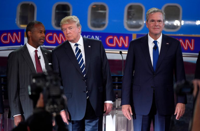 Maybe the first debateÂ represents, at a moment of high discontent with incumbents and institutions, a curiosity as to whether Republicans can provide an appropriately disruptive alternative.Â (AP Photo/Mark J. Terrill)