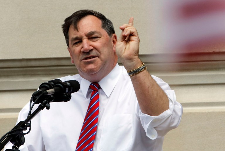 Sen. Joe Donnelly of Indiana is the third Democrat to say he will support President Trump's pick to replace the late Antonin Scalia. (AP Photo/AJ Mast)
