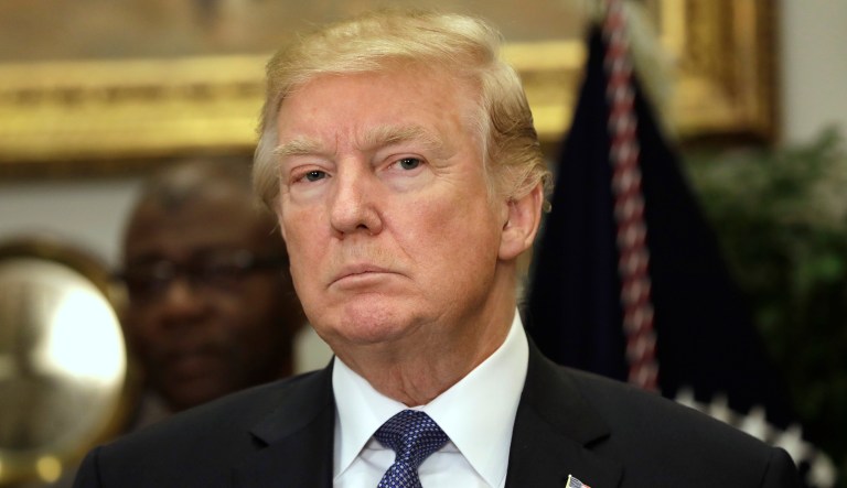 President Trump said lawmakers have been afraid to raise the age limit because of opposition from the NRA, but he said it needs to be considered anyway. (Yuri Gripas/Bloomberg)