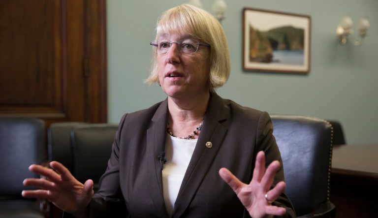 Sen. Patty Murray, D-Wash., said Tuesday that getting rid of Obamacare's individual mandate, which forces all Americans to have health insurance or pay a penalty, will disrupt the marketplaces and cause people to pay more. (AP Photo/J. Scott Applewhite)