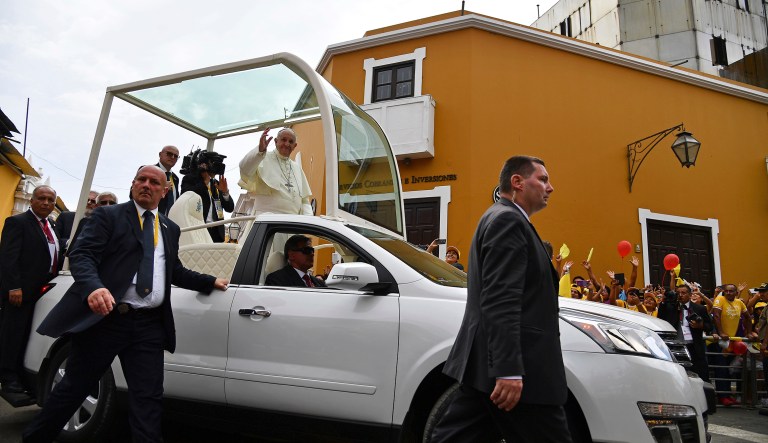 With groups like the Islamic State determined to assassinate the leader of the Catholic church, and having already succeeded in assassinating at least one Catholic priest in Europe, these security failings are utterly unacceptable. (Vincenzo Pinto/AFP Pool Photo via AP)