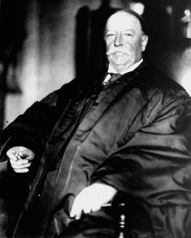 FILE - This Feb. 5, 1930, file photo shows former President and U.S. Supreme Court Chief Justice William Howard Taft in his judicial robes. History buffs know Taft is the only president-turned-Supreme Court chief justice, but he's also remembered as the president whose weight, at times well over 300 pounds, made headlines. But in the early 1900s, way before Weight Watchers, the nation's 27th president was helping to usher in a modern approach to treating obesity according to a report released Monday, Oct. 14, 2013, in the journal Annals of Internal Medicine.  (AP Photo/Files)