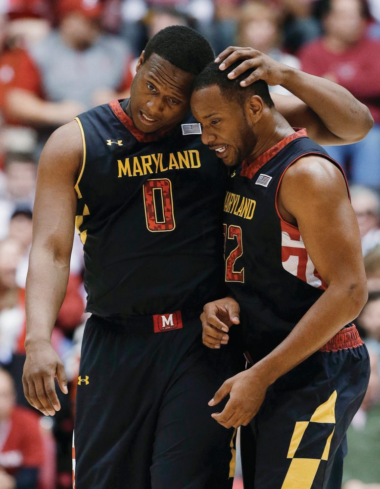Dave Martin/AP
Maryland's Dez Wells, right, had 13 points and five rebounds in the Terps' win over Alabama in the NIT quarterfinals on Tuesday.