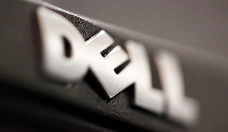 A Dell computer logo is shown Monday, Aug. 15, 2011, in Philadelphia.