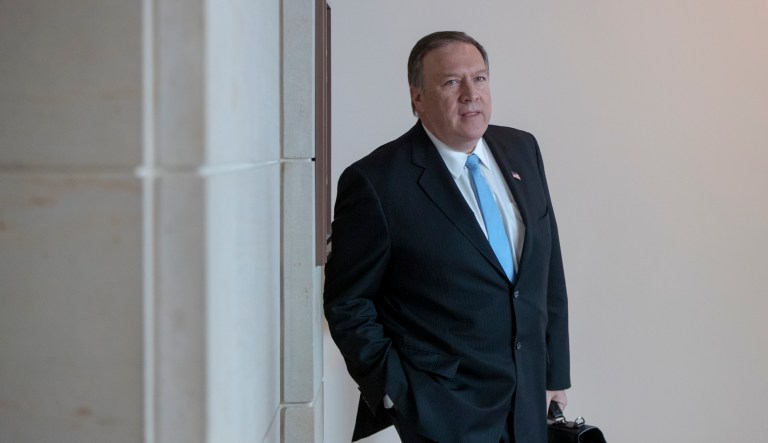 CIA Director Mike Pompeo acknowledged Thursday he met with two Russian intelligence chiefs after the Russian Embassy in Washington, D.C., posted news of the meeting online. (AP Photo/J. Scott Applewhite)