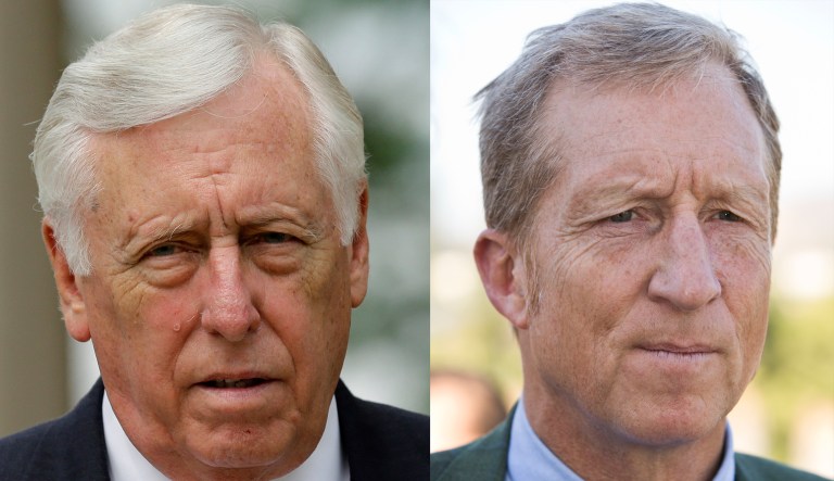 Rep. Steny Hoyer was responding to a question about Tom Steyer, who is spearheading a $10 million advertising campaign pushing impeachment. (AP)