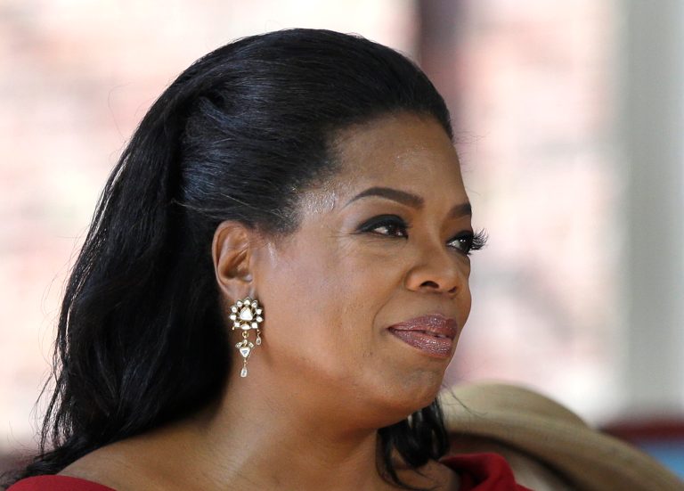 Oprah Winfrey is giving $12 million to a museum being built on the National Mall that will document African-American life. (AP Photo/Elise Amendola)
