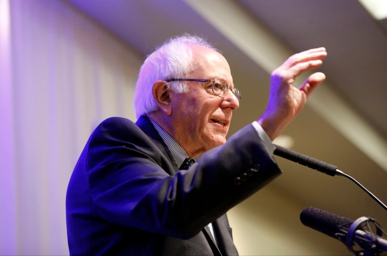 Democratic presidential candidate, Sen. Bernie Sanders speaks during a town hall meeting, Thursday, July 2, 2015, in Rochester, Minn. (AP Photo/Jim Mone)