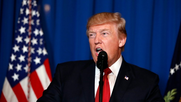 President Trump said Thursday that he had decided to remove FBI Director James Comey long before his deputy attorney general recommended he do so. (AP Photo/Alex Brandon)