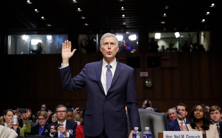Supreme Court nominee says he was discussing the harsh realities that law graduates face in the workplace. (AP Photo/Pablo Martinez Monsivais)