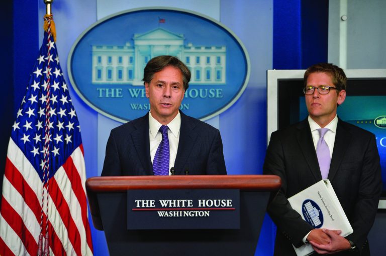 Soft-spoken Tony Blinken gets a start turn while Susan Rice is away. (JEWEL SAMAD/AFP/Getty Images)