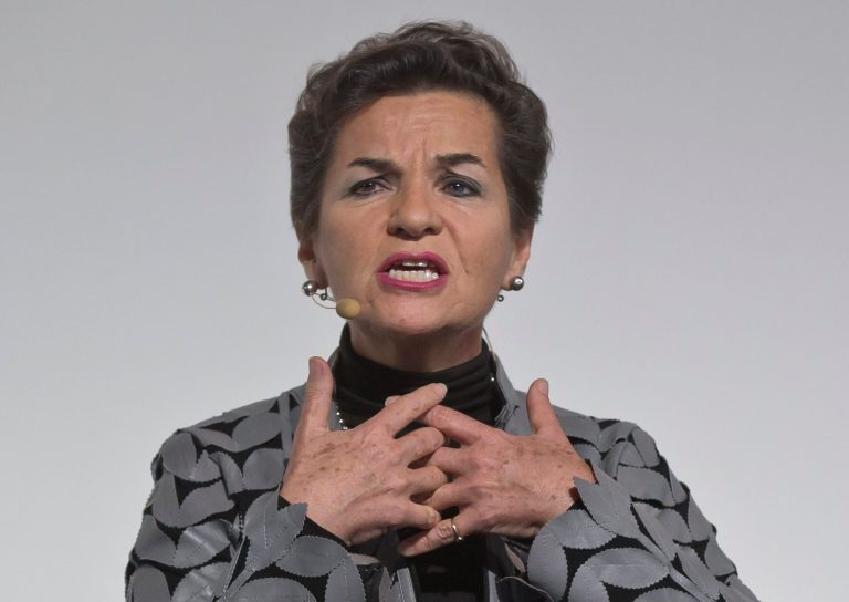 United Nations climate chief Christiana Figueres sent a letter announcing she will not seek another term as lead climate negotiator when her term expires in July. (AP PhotoMichel Euler)