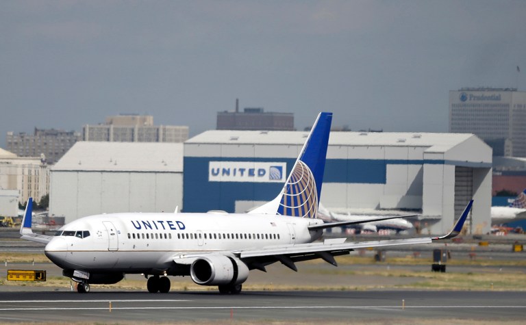 United said on Monday that regular-paying fliers are welcome to wear leggings aboard its flights, even though two teenage girls were barred by a gate agent from boarding a flight from Denver to Minneapolis Sunday because of their attire. (AP Photo/Mel Evans, File)