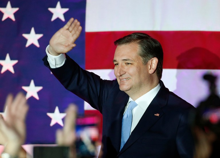 Exit polls show Cruz winning whites with no college degree 45% to 41%. (AP Photo/Paul Sancya)