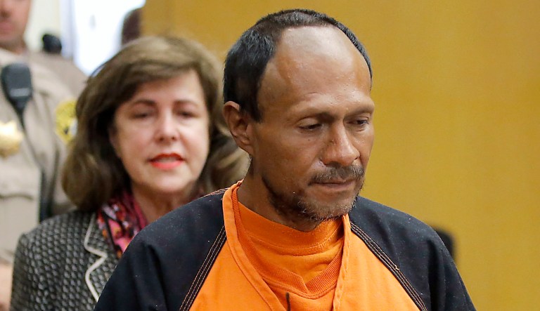 Illegal immigrant Jose Ines Garcia Zarate's sentencing -- he was found not guilty of murder -- sparked reactions on both sides of the aisle, as well as from President Trump, who took to Twitter Thursday. (Michael Macor/San Francisco Chronicle via AP, Pool, File)