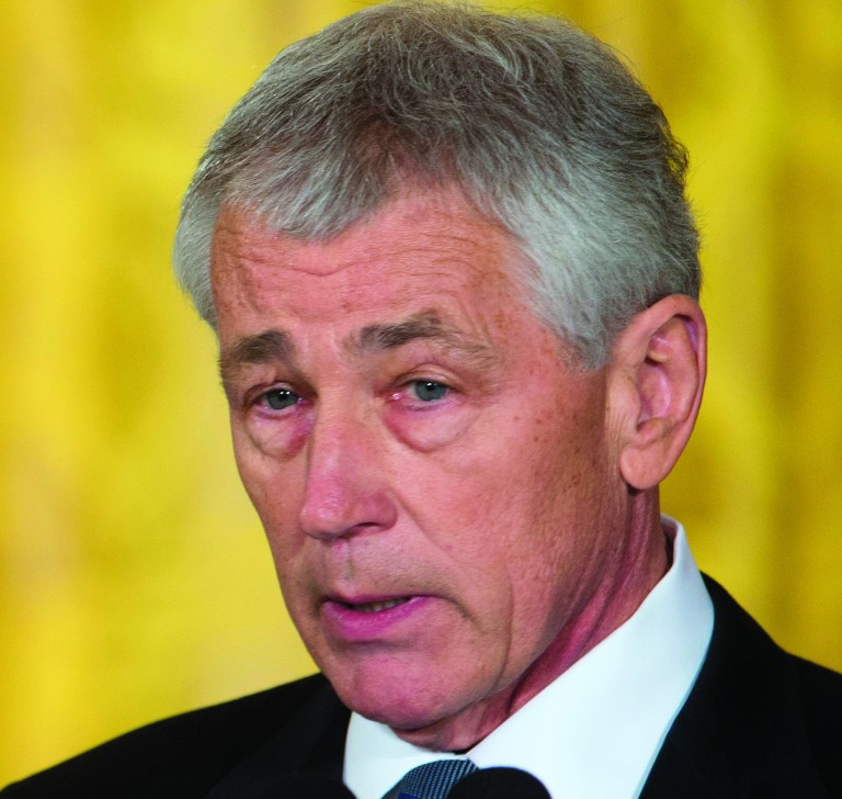 FILE - This Jan. 7, 2013 file photo shows former Nebraska Sen. Chuck Hagel, president Barack Obama's choice for defense secretary, speaking in the East Room of the White House in Washington. Maine Sen. Angus King said Thursday that he sees no strong reason to oppose President Barack Obama's pick for secretary of defense. (AP Photo/Carolyn Kaster, File)