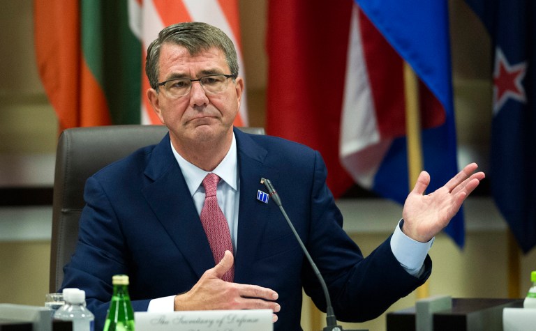 Defense Secretary Ash Carter summoned the ministers to Joint Base Andrews in the Maryland suburbs to press for 