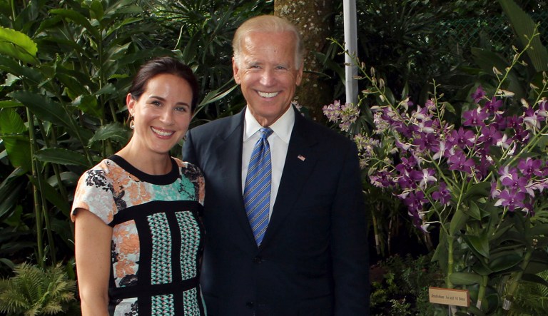 Ashley Biden says if her father, former Vice President Joe Biden, is in good health she hopes he launches a bid against Donald Trump in 2020. (AP Photo/Lau Fook Kong, The Straits Times)
