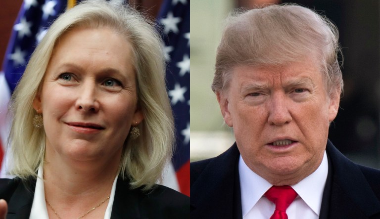 Kirsten Gillibrand is the third senator to call for Trump's resignation because of his alleged sexual misconduct, joining Sens. Cory Booker, D-N.J., and Bernie Sanders, I-Vt. (AP)