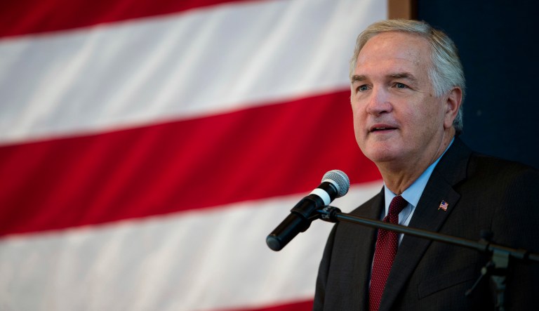 President Trump will travel to Alabama Friday night to campaign for incumbent Sen. Luther Strange, R-Ala. ahead of the Senate GOP primary election. (Albert Cesare/The Montgomery Advertiser via AP)