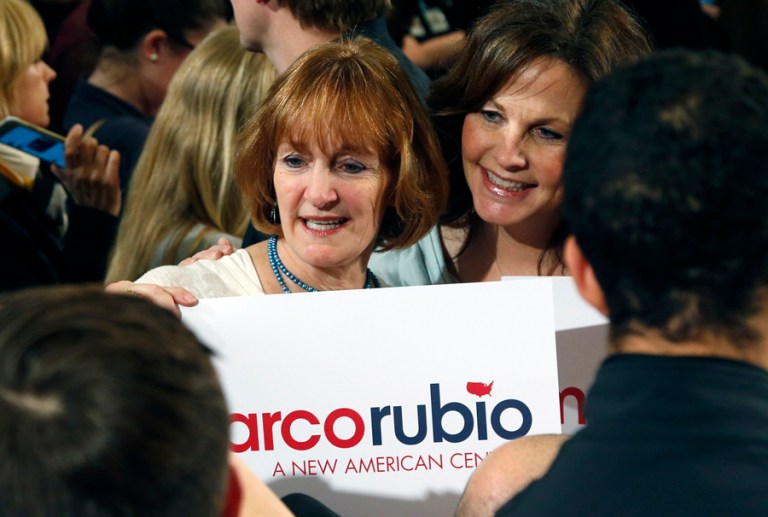 Marco Rubio was the only top-tier candidate to get more votes from women than men. (AP Photo/Jim Mone)