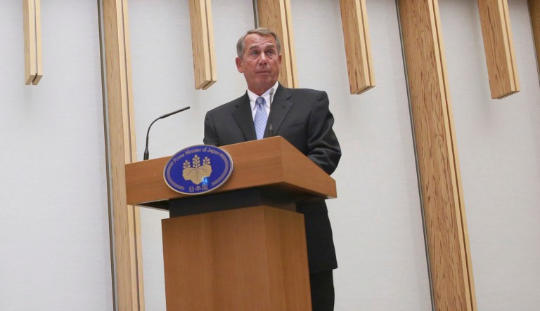 Former House Speaker John Boehner said Wednesday that President Trump is 