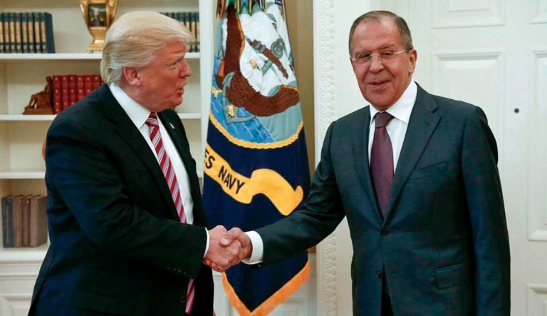 President Trump on Wednesday welcomed Russian Foreign Minister Sergey Lavrov, Vladimir Putin's top diplomat, to the White House for Trump's highest level face-to-face contact with a Russian government official since he took office in January. (Russian Foreign Ministry Photo via AP)