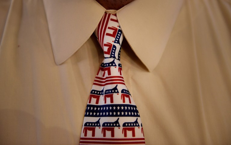 In a divided country, the Democrats' movement leftward risks alienating millions of voters who are unhappy with the state of politics and also dislike the agenda that today's Democrats offer. (Daniel Acker/Bloomberg)