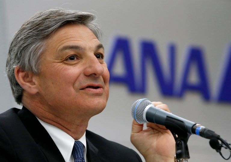 Boeing Commercial AirplanesÃÂ President and CEO Ray Conner speaks during a press conference after a test flight of a Boeing 787 Dreamliner aircraft in Tokyo on April 28. (AP Photo/Shizuo Kambayashi)