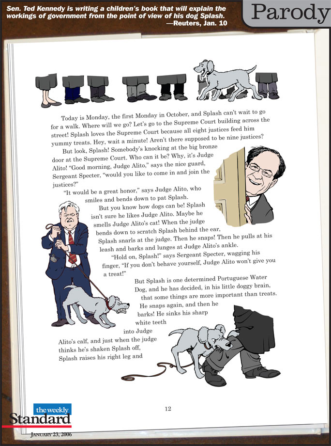 Sen. Kennedy’s forthcoming book: A dog’s-eye view of Washington.