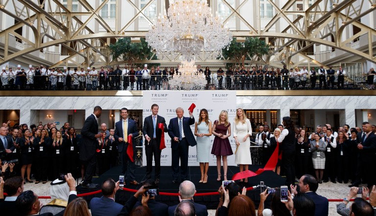 The General Services Administration on Friday took down documents that revealed the Trump International Hotel made nearly $2 million in profits in its first four months. (AP Photo/Evan Vucci, File)