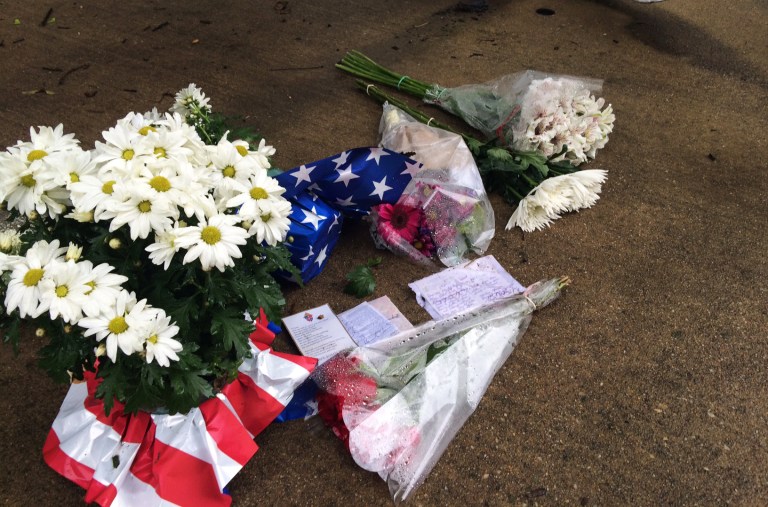People are leaving flowers and notes outside Vice President Joe Biden's house in Washington to express their condolences following the death of his son, Beau Biden. (Photos: Hugo Gurdon)